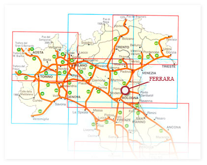 Mappa di Ferrara - Come raggiungere Ariosto Suite